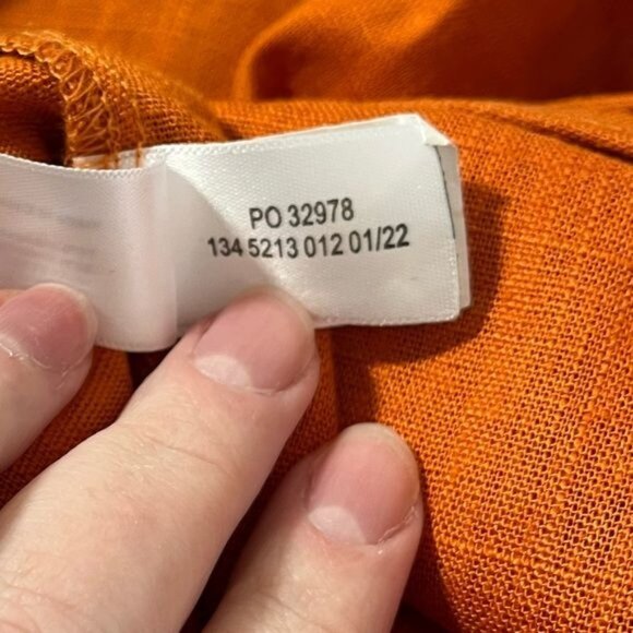 Eloquii Womens Orange Linen-Blend High Waisted Casual Shorts Plus Size 22 - Picture 10 of 14